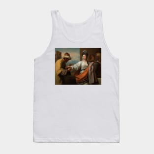 Isaac's Servant Tying the Bracelet on Rebecca's Arm by Benjamin West Tank Top